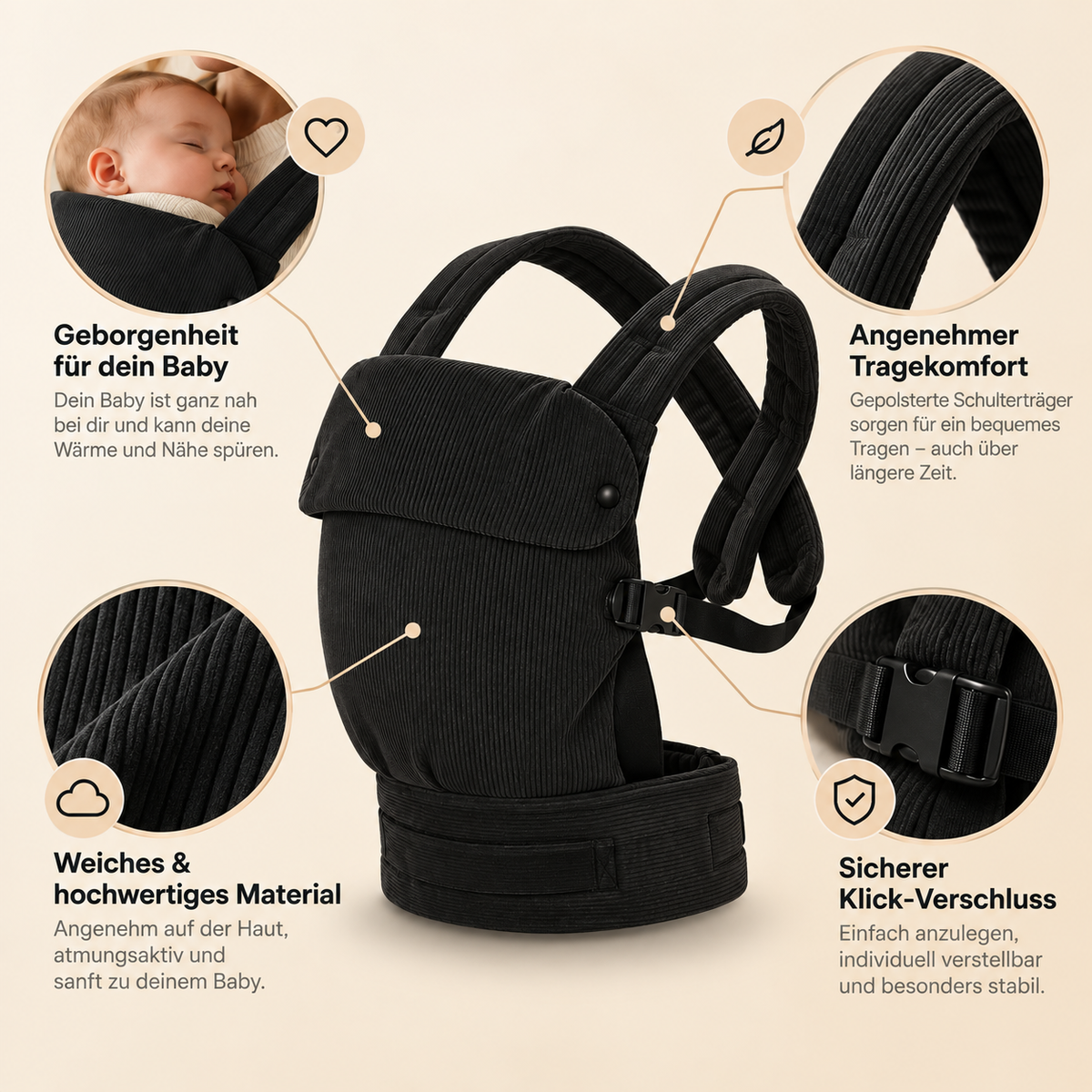 Lino – Ergonomische Babytrage