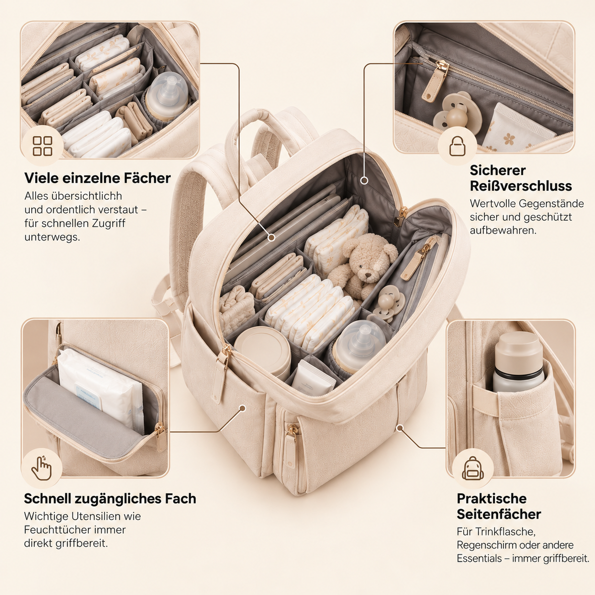 Nilo - Multifunktionaler Wickelrucksack