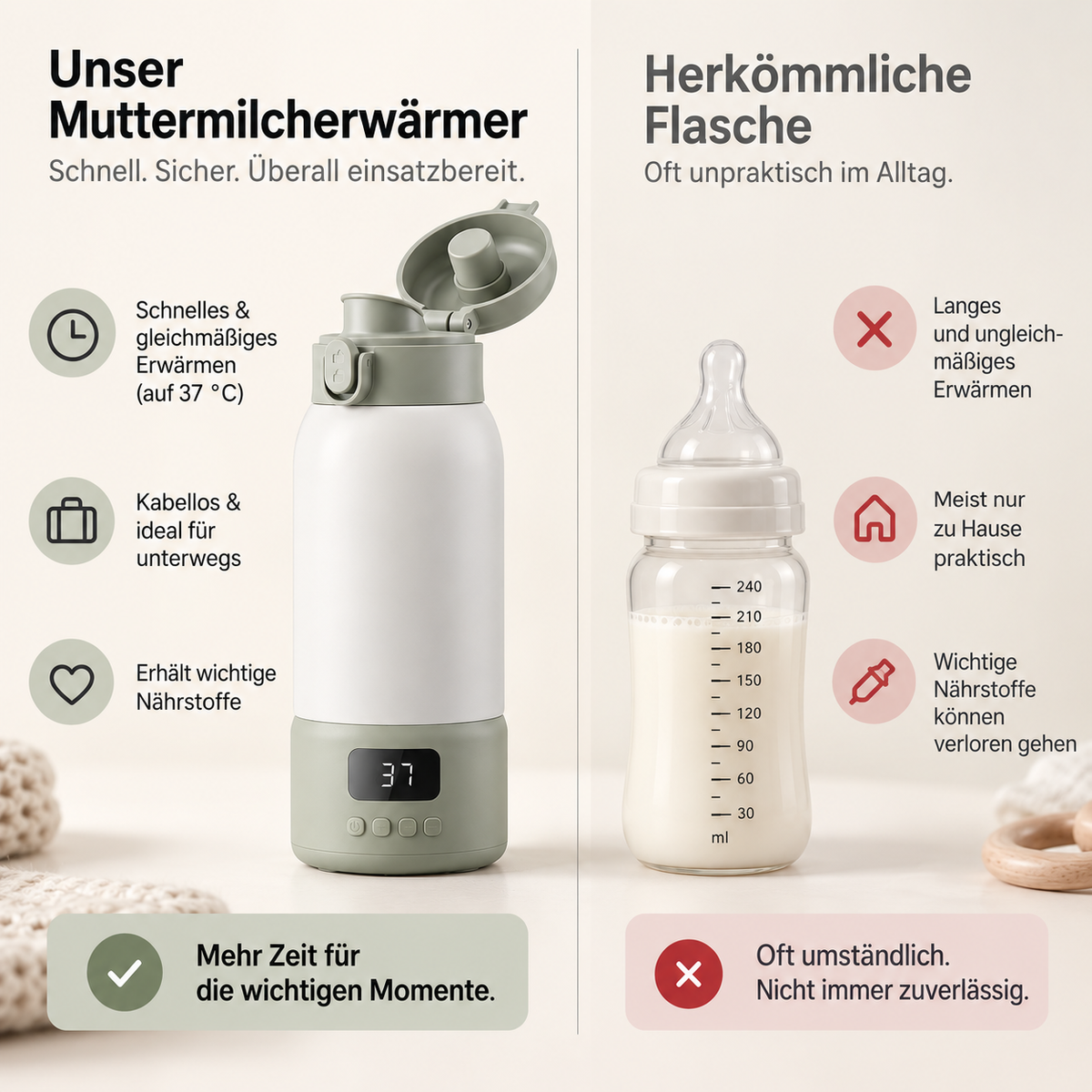 Mila – Tragbarer Milch- & Getränkewärmer