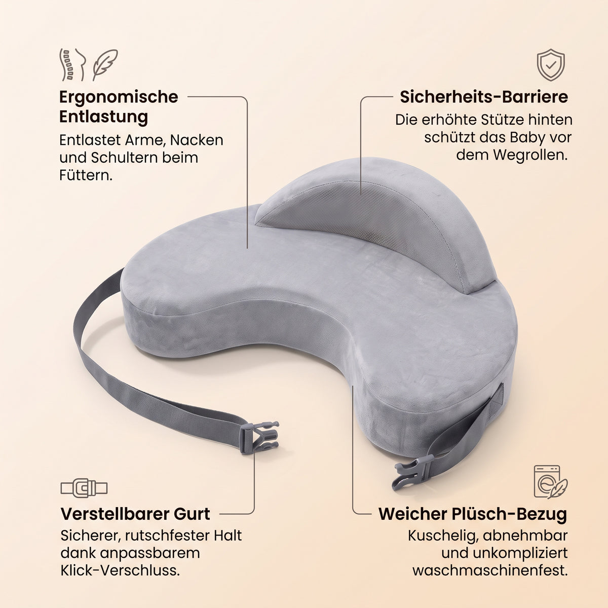 Liora – Ergonomisches Komfort-Stillkissen