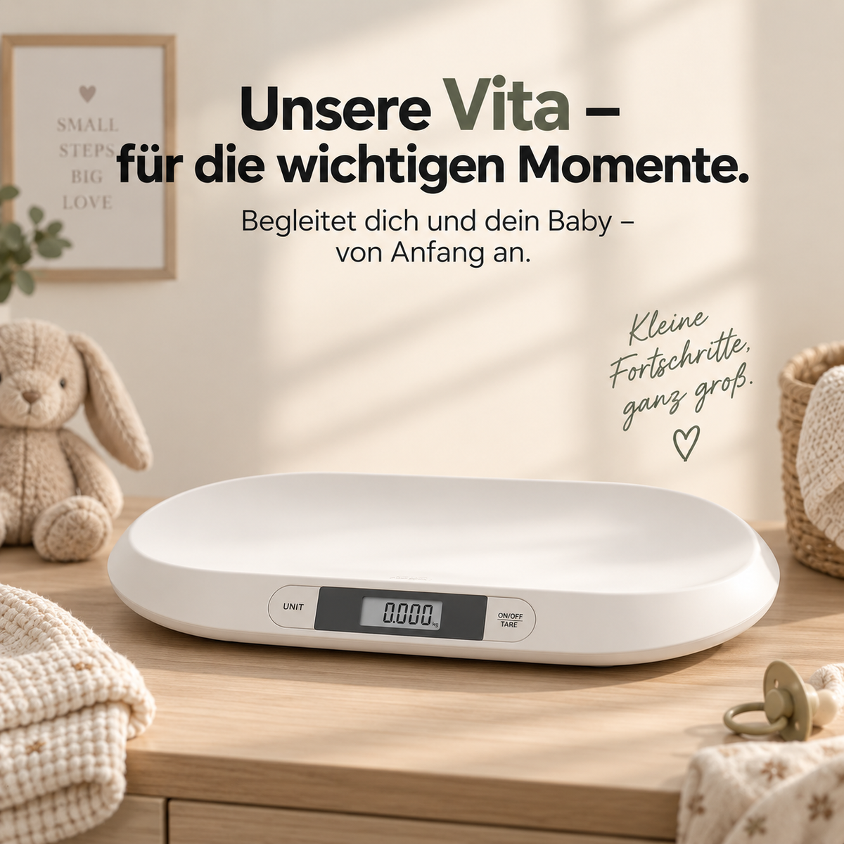 Vita – Babywaage für Neugeborene & Kleinkinder