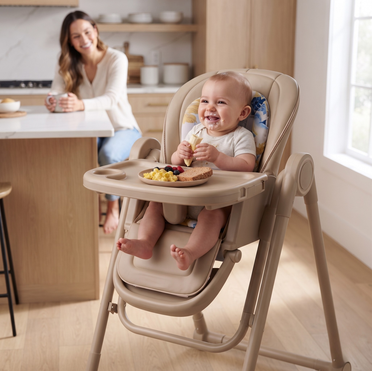 Leni – Baby 2in1-Hochstuhl mit Schaukelfunktion